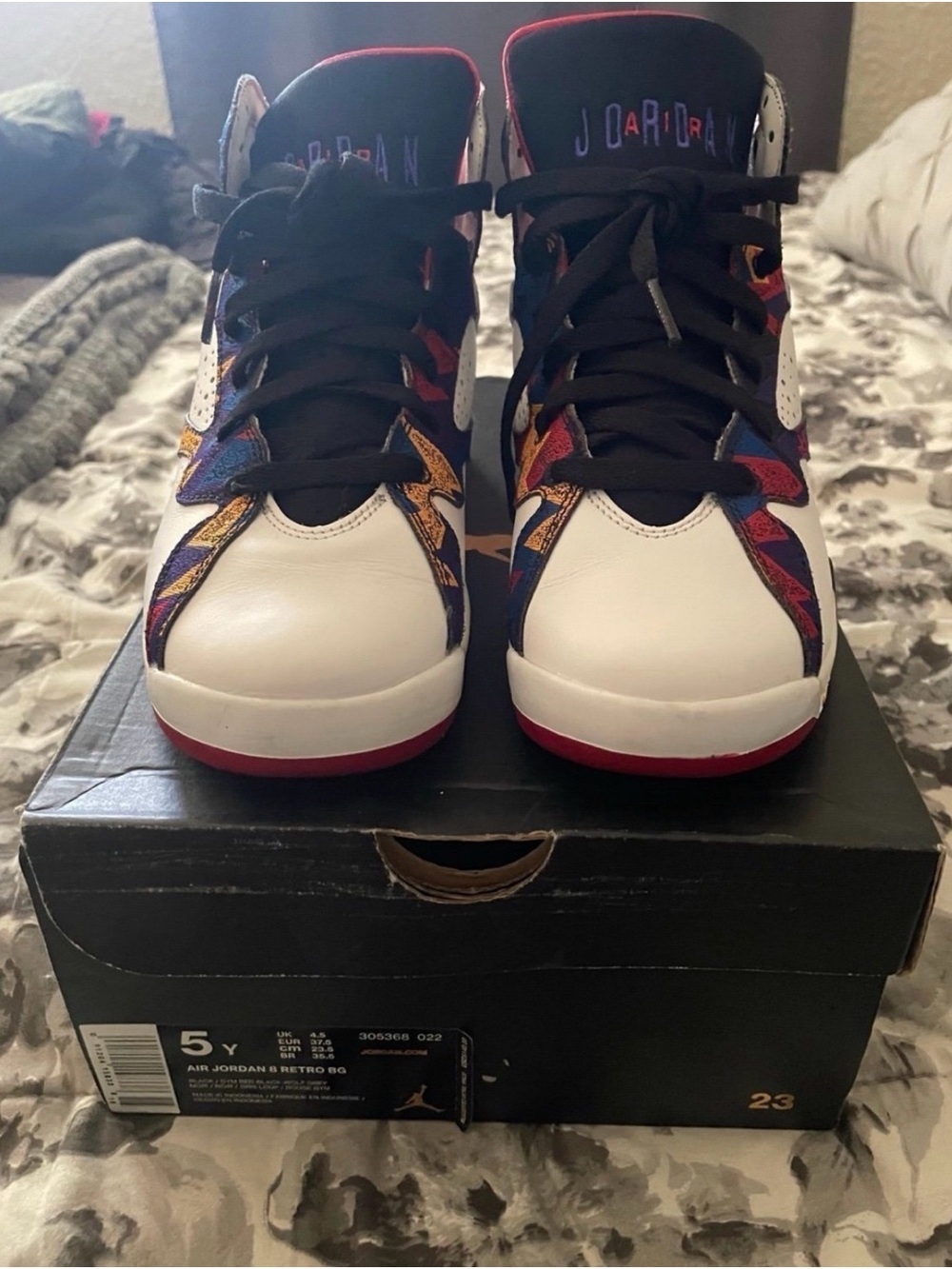Jordan Youth Sneakers in Red, Black, White